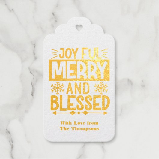 ホイメリーレ賛美ー&金フォイルタータンチェッククリスマス ギフトタグ (正面)