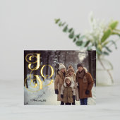 ホイモダンイミニマル1フォトグリーンジンガム 箔シーズンポストカード (立ち正面)