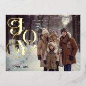 ホイモダンイミニマル1フォトグリーンジンガム 箔シーズンポストカード (正面)