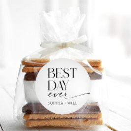 ホイモダンムシー結婚のカードを折った ラウンドシール