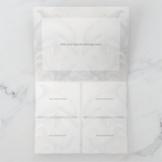 ホイモダンムシー結婚ドルフィン サンキューカード (内部)