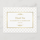 ホイモダンルとホワイトフォイルの効果結婚に感謝 ポストカード (正面)