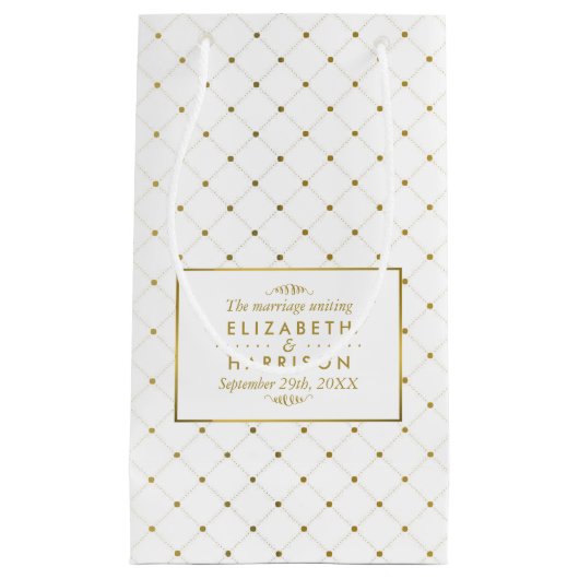 ホイモダンルとホワイトフォイルの効結婚果 スモールペーパーバッグ (正面)