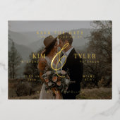 ホイモダンルエレガントフォト日付はがき保存 箔シーズンポストカード (正面)