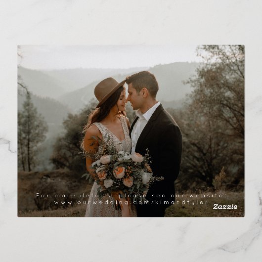 ホイモダンルエレガントフォト日付はがき保存 箔シーズンポストカード (裏面)