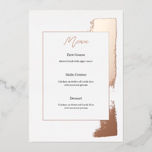 ホイモダンル結婚付きメ色彩の鮮やかニュー 箔招待状 (正面)