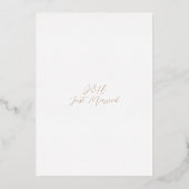 ホイモダンル結婚付きメ色彩の鮮やかニュー 箔招待状 (裏面)