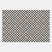 ホイモダンール柄モカ茶色トープ ラッピングペーパーシート (正面)