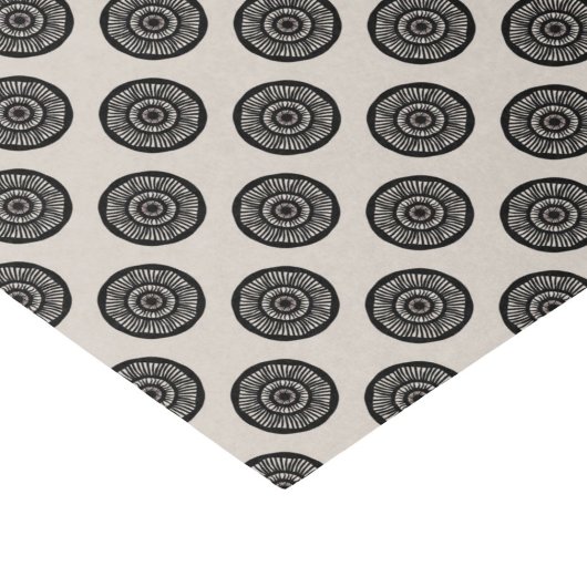 ホイモダンール柄モカ茶色トープ 薄葉紙