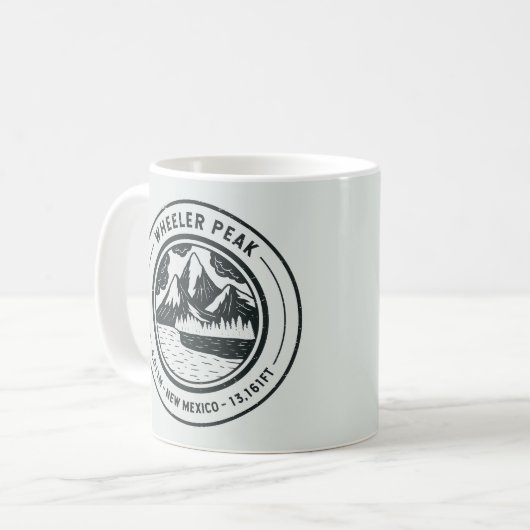 ホイラーピークニューメキシコハイキングスキー旅行 コーヒーマグカップ (正面左)