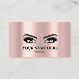 ホイルお洒落フェイクフォイルまつげエクステンションRosegold 予約カード