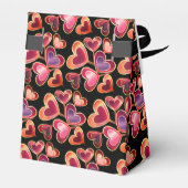 ホイルかわいらしテクスチャスタック二重ハート棒つきキャンデー フェイバーボックス (裏面サイド)