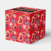 ホイルかわいらしテクスチャスタック二重ハート棒つきキャンデー フェイバーボックス (裏面サイド)