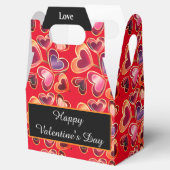 ホイルかわいらしテクスチャスタック二重ハート棒つきキャンデー フェイバーボックス (オープン)