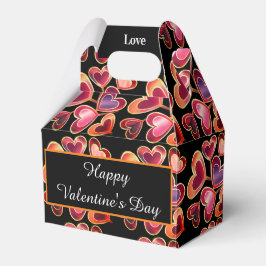 ホイルかわいらしテクスチャスタック二重ハート棒つきキャンデー フェイバーボックス