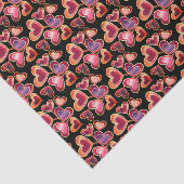 ホイルかわいらしテクスチャスタック二重ハート棒つきキャンデー 薄葉紙 (詳細)