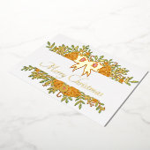 ホイルかわいらしフォイルカスタムカードの休日 箔招待状 (回転した状態)