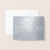 ホイルきらめくピースライトタイプライター文字 箔カード (封筒付き正面)