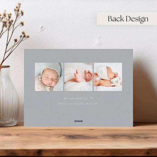 ホイルだから、これは愛の写真の誕生の発表 箔招待状