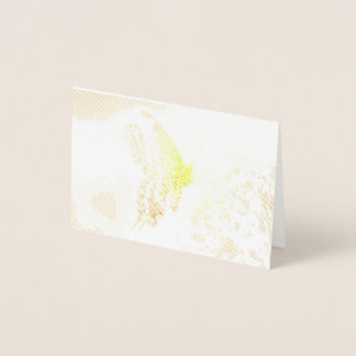 ホイルに入った蝶 箔カード