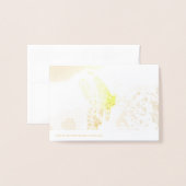 ホイルに入った蝶 箔カード (裏面封筒付き)