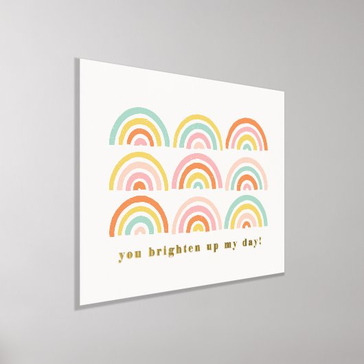 ホイルのスタンプされた虹あなたが私の日のポスターを明るくする 箔ポスター (レイダウン)
