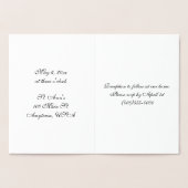 ホイルの十字の招待状 箔カード (内部)