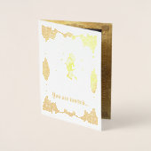 ホイルの招待の中のあなたの写真を加えて下さい 箔カード (正面)