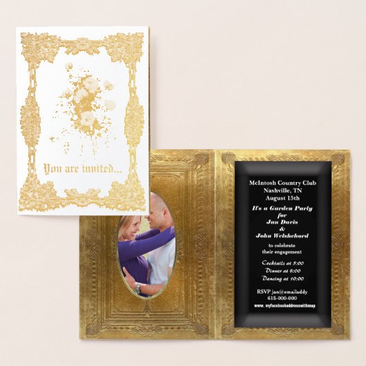 ホイルの招待の中のあなたの写真を加えて下さい 箔カード (ディスプレー)