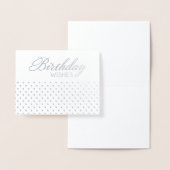 ホイルの水玉模様の誕生日は挨拶状を望みます 箔カード (ディスプレー)