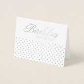 ホイルの水玉模様の誕生日は挨拶状を望みます 箔カード (正面)
