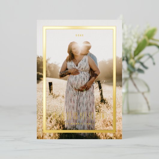 ホイルはまだフレームに最高の対して来シンプルのフレームを作成 箔シーズンカード (立ち正面)