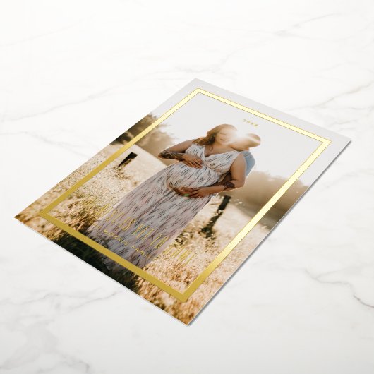 ホイルはまだフレームに最高の対して来シンプルのフレームを作成 箔シーズンカード (回転した状態)