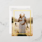 ホイルはまだフレームに最高の対して来シンプルのフレームを作成 箔シーズンポストカード (正面/裏面)