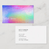 ホイルを貼り付け |背景 名刺 (正面/裏面)