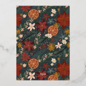 ホイルウィンタースパイスフラットホリデーフォトカード 箔シーズンカード (裏面)