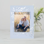 ホイルウィンターワンダーランドホリデーフォトカード 箔シーズンカード (立ち正面)