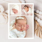 ホイルエレガントクレストモノグラム誕生発表 箔招待状