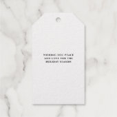 ホイルエレガントツリーのクリスマス ギフトタグ (裏面)