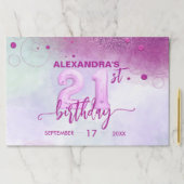 ホイルエレガントバルーン21歳の誕生日紙ランチョンマット ペーパーパッド (インサイチュ)