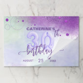 ホイルエレガントバルーン30th誕生日紙ランチョンマット ペーパーパッド (折り畳み)