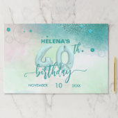 ホイルエレガントバルーン40th誕生日紙ランチョンマット ペーパーパッド (インサイチュ)