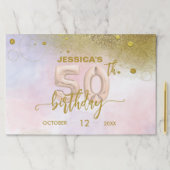 ホイルエレガントバルーン50番目の誕生日紙ランチョンマット ペーパーパッド (インサイチュ)