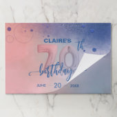 ホイルエレガントバルーン70番目の誕生日紙ランチョンマット ペーパーパッド (折り畳み)