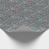 ホイルエレガントフェイククリスマスプレッドボタニカル ラッピングペーパー (角)