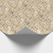 ホイルエレガントフェイククリスマスホリデーボタニカル ラッピングペーパー (角)