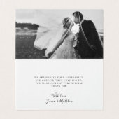 ホイルエレガントフェイク書道サンキューカード (内部フラット)