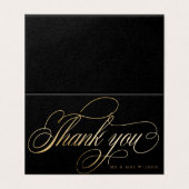 ホイルエレガントフェイク書道サンキューカード (外部フラット)