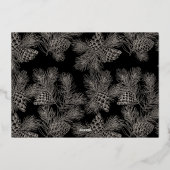 ホイルエレガントフフォーマルライ文字の休日の写真 箔シーズンカード (裏面)