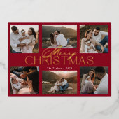 ホイルエレガントプレスのクリスマスカード(6枚の写真) 箔シーズンカード (正面)